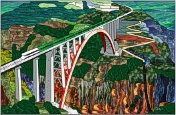 Stained Glass Pattern-Railroad Bridge